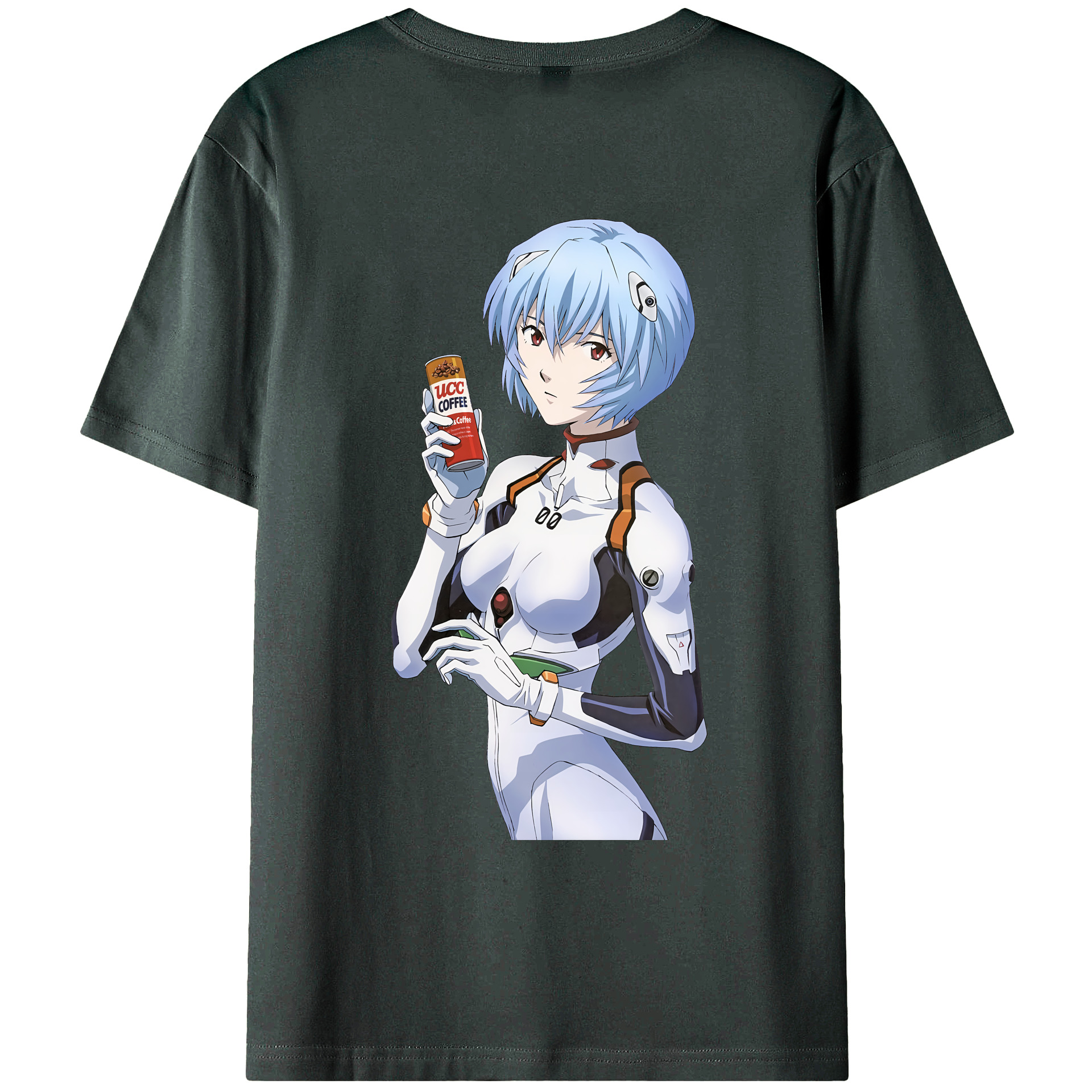 （画像用） EVA 新世紀エヴァンゲリオン 綿100％ メンズ半袖Tシャツ（バックプリント） 通気性